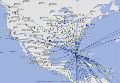 american airlines flight map route