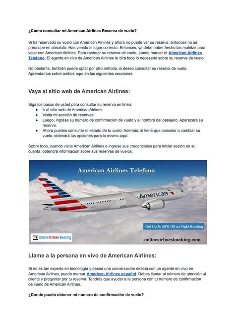 american airlines reserva de vuelos