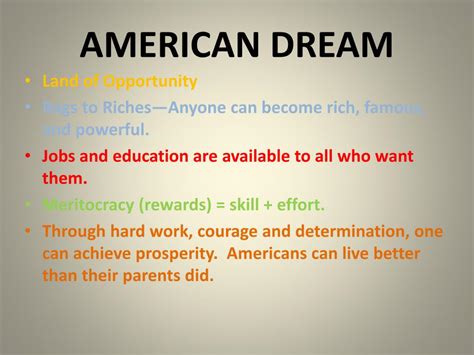 american dream definition english