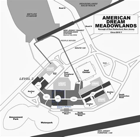 american dream mall nj map
