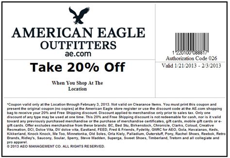 american eagle coupons canada