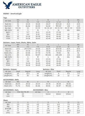american eagle medium size chart