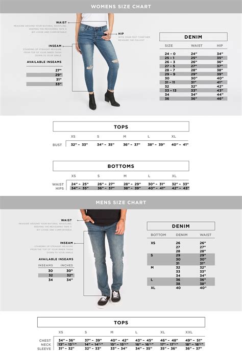 american eagle outfitters jeans size chart
