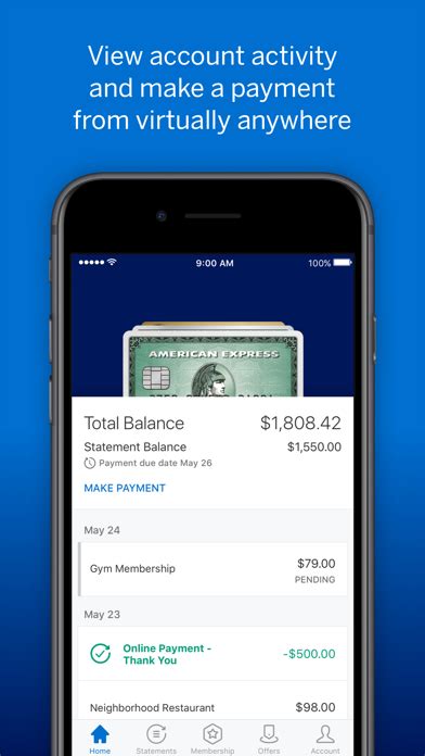 american express app for tablet