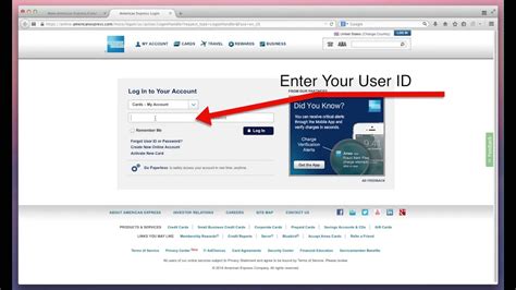 american express bill pay login