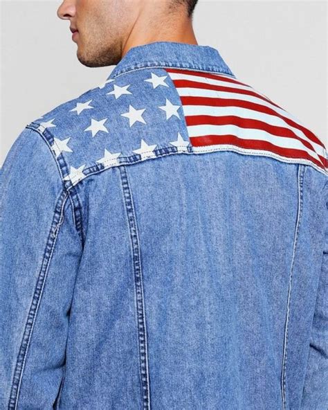 american flag denim jacket