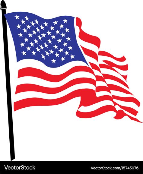 american flag logo vector