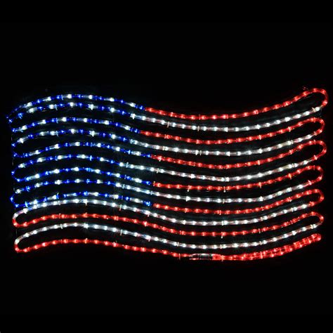 american flag outdoor lighted decoration