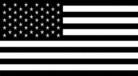 american flag vector black