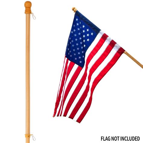 american flag wood pole