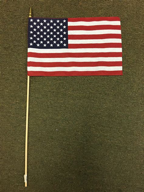 american flags on stick 12 x 18