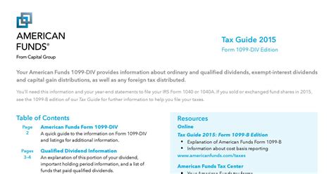 american funds tax guide