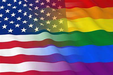 AMERICAN GAY PRIDE FLAG