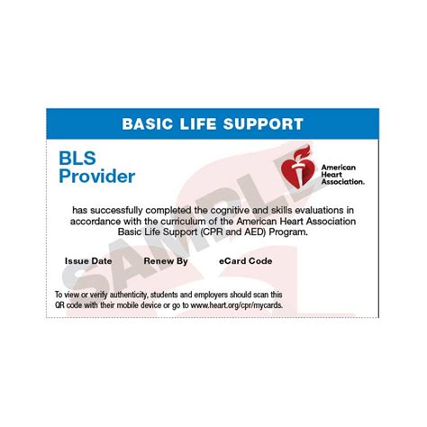 american heart association bls verify ecard