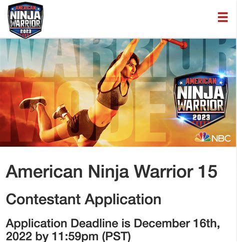 american ninja warrior application