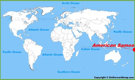 american samoa location on world map