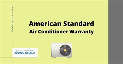 american standard ac warranty registration