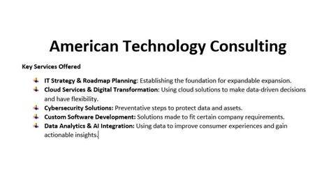 Full 10 Things You Need to Know About American Technology Consulting in 2026 Update