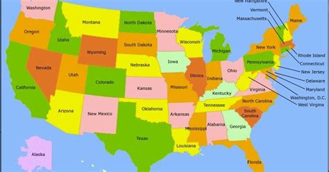 amerika birleşik devletleri eyalet haritası