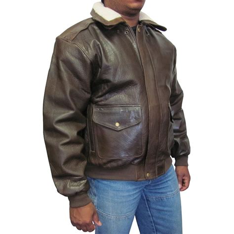 amerileather men s distressed brown leather bomber jacket