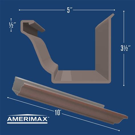 amerimax 5 brown aluminum gutter