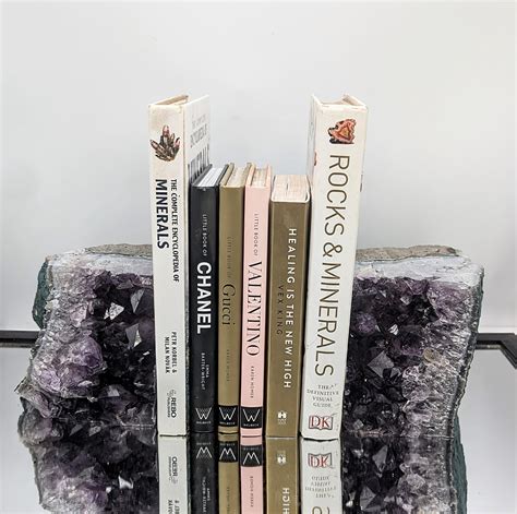 Amethyst Crystal Bookends