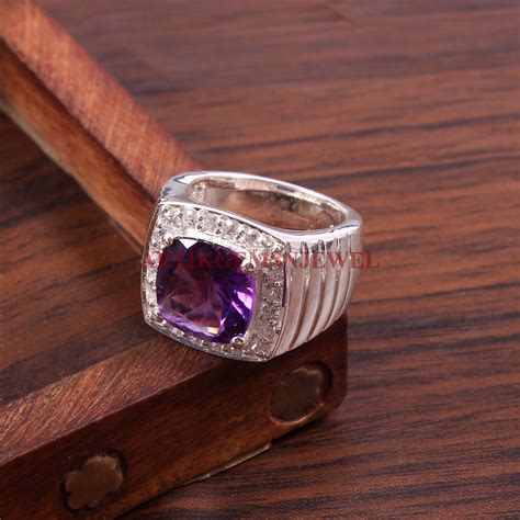 amethyst stone ring for men