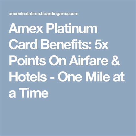 amex platinum 5x points hotels
