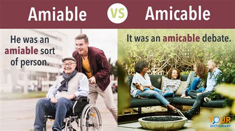 amiable vs amicable