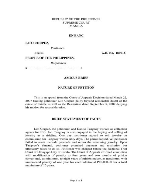 Amicus Brief Case Examples