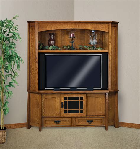 amish corner tv cabinet