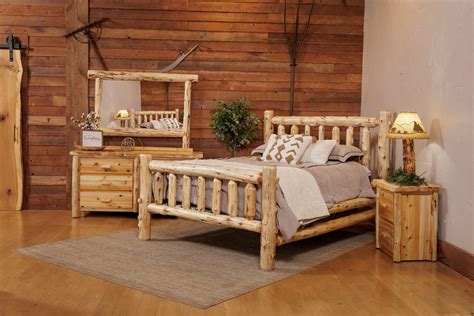 Amish Log Bedroom Sets