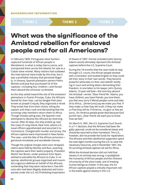 amistad lessons