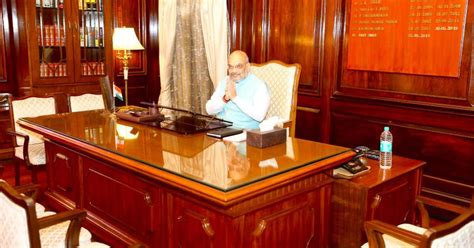 amit shah meets home ministry officials