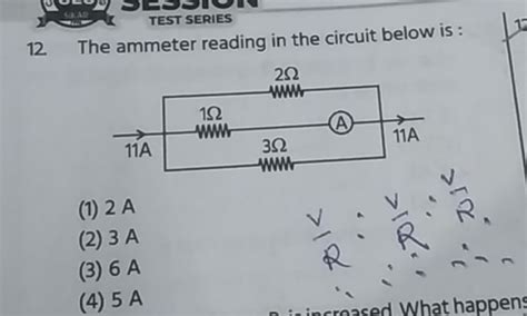Ammeter Reading In The Circuit Below Is