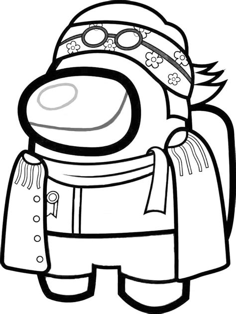 Among Us Character Coloring Pages Free