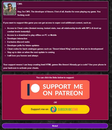 amore cheat code