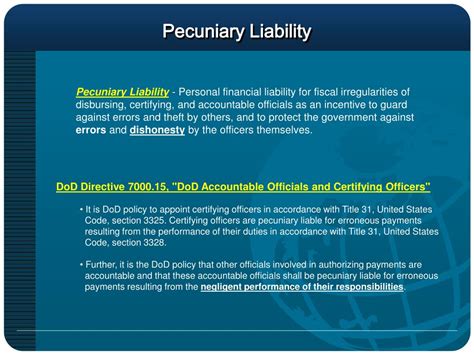 amount of pecuniary liability is equal to