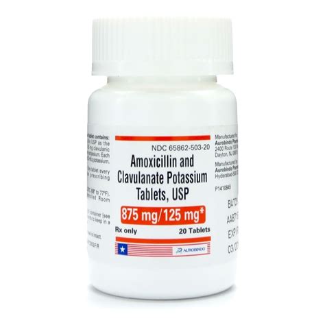 Amoxicillin 500mg Potassium Clavulanate 125mg Tablets (Coamoxiclav