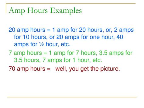 Amp Hours Definition