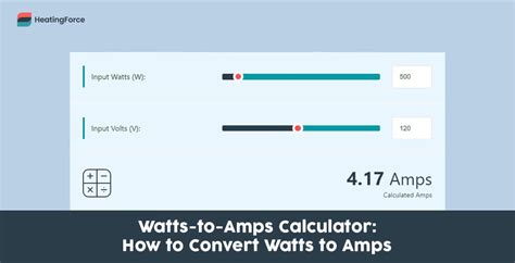 Amp To Watt Conversion Chart