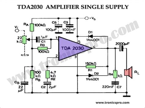Amplifier Circuit Diagram Using Tda2030
