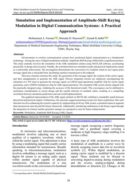 amplitude shift keying ask using any simulation practical