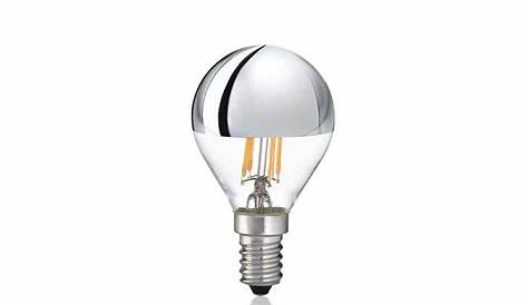 Ampoule Demi Chrome LED Globe Filament LED Inférieur G125