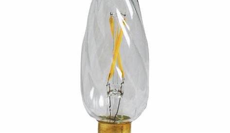 Ampoule flamme E14 3 W transparente Luminaire.fr