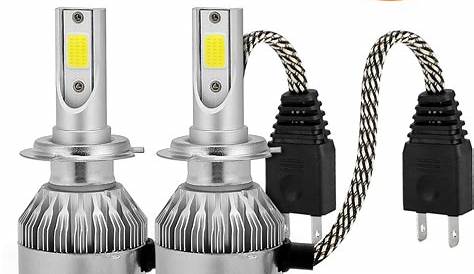 2Pcs 55W H7 LED Lamp Ampoule Car Fog Lights 12V 24V White