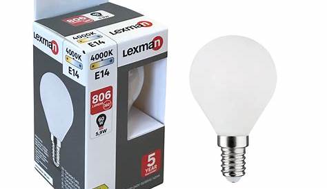 Ampoule Lexman E14 Sphérique LED 6W = 470Lm (équiv 40W) 4000K 300