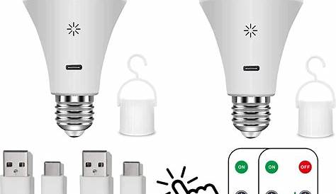 E27 4W LED Blanc Ampoule rechargeable d'urgence Lampe de