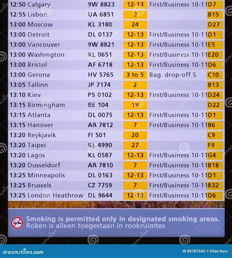 amsterdam airport flight schedule