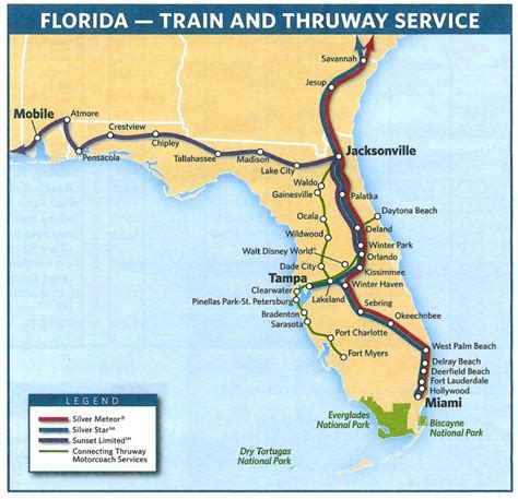 Amtrak Map Florida To New York